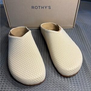 Rothy's Coconut the Hemp casual clog  Knit Slip-Ons